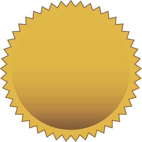 Gold Seal Png Clipart Png Mart