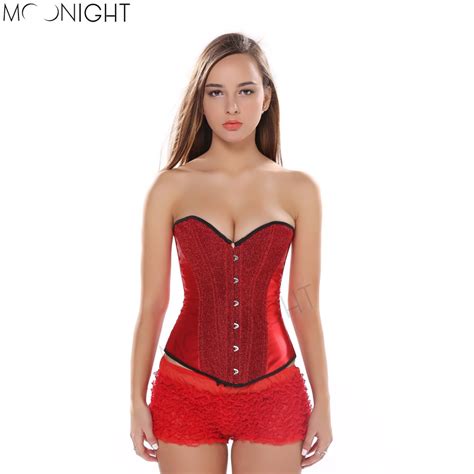 Moonight Colors Sexy New Satin With Sequin Clubwear Show Girl Corset Buister Bodyshaper