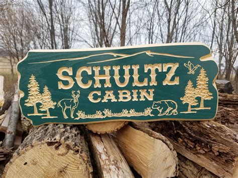 Cabin Sign Personalized Custom Wood Signs Wooden Signs Wooden Etsy