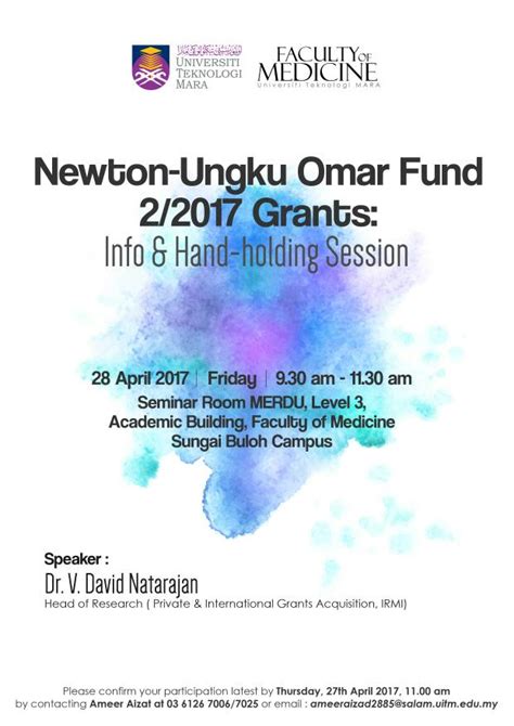 And establishing innovation partners and challenge. Newton-Ungku Omar Fund 2/2017 : Info & Hand Holding ...