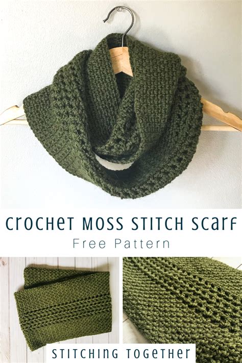 Just The Simple Scarf You Need This Winter This Crochet Moss Stitch