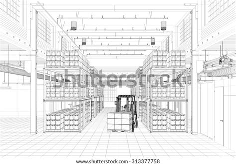 7528 Warehouse Storage Drawing Images Stock Photos 3d Objects
