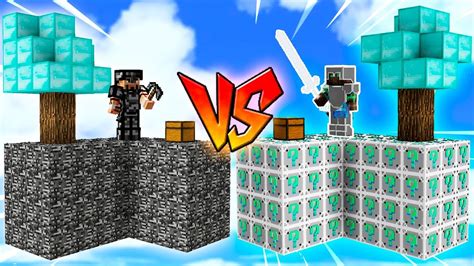 Batalla De Lucky Blocks Skyblock Bedrock Vs Invisible Lucky Blocks Carrera Minecraft Mod