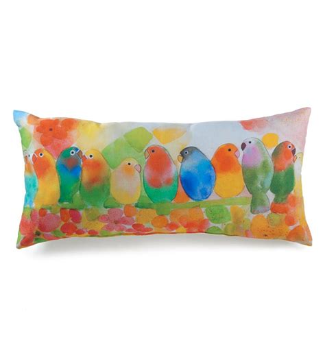 Tropical Birds Photo Printed Throw Pillow Plowhearth