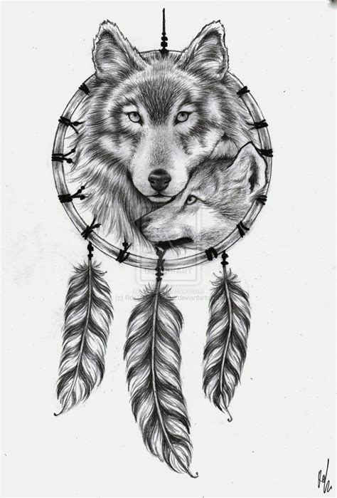 Wolf Dreamcatcher Tattoo Tribal Wolf Tattoo Wolf Tattoo Sleeve Wolf