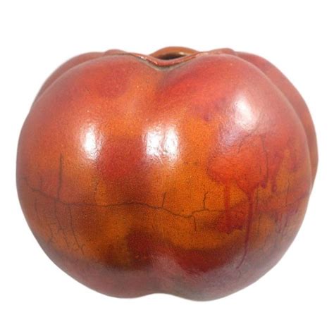 See more ideas about orange, shades of orange, orange you glad. Signed Organic Raku Pottery Melon Vase in Burnt Orange ...