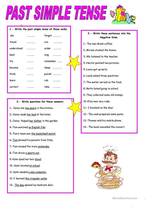 Past Simple Tense English Esl Worksheets For Distance Learning And Physical Classrooms English