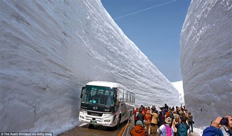 65 Foot Snow Walls In Japan Tateyama Route Opened Today