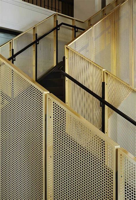 A Stunning Staircase In Perforated Metal By Studio Gang