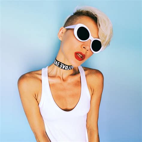 Tomboy Model In Fashion Accessories Sunglasses And Chokers Fashion