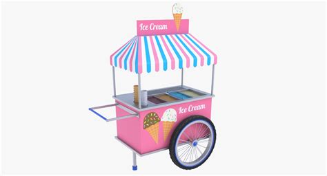 3d Ice Cream Cart Model Turbosquid 1229336