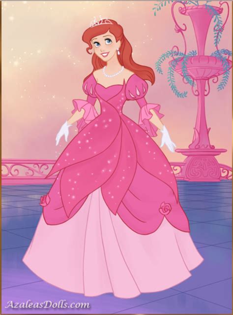 ariel in her new and beautiful pink dress from fairytale princess dress up game princess dress