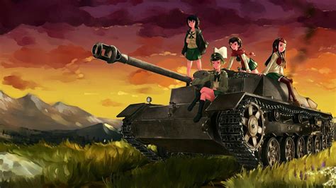 Pin By Mark Anthony On Girls Und Panzer Tank Wallpaper Background