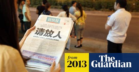 chinese state tv shows journalist confessing to taking bribes china the guardian
