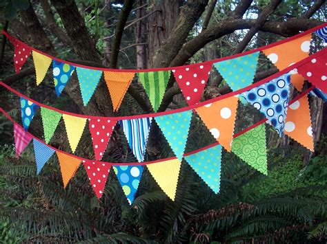 Circus Bunting Fabric Party Flags Size Small Bunting Banner Etsy