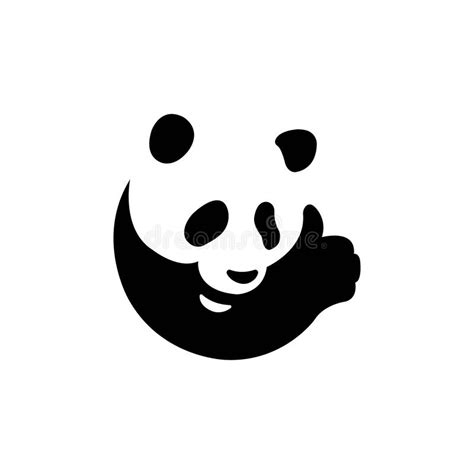 Panda Icon Logo Vector Design Template Stock Illustration