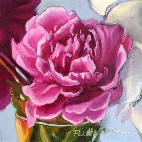 Daily Paintworks Pink Peony Original Fine Art For Sale