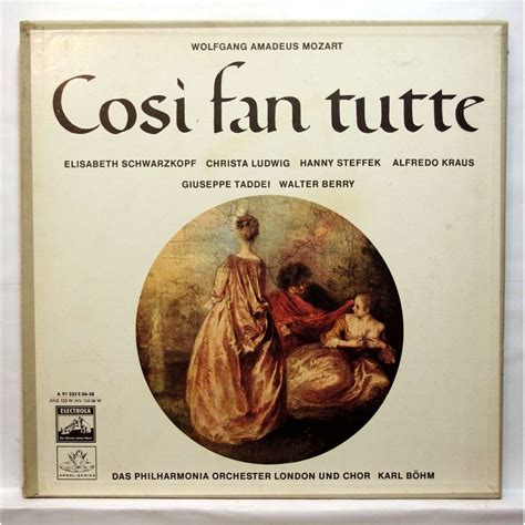 588, is an opera buffa in two acts by wolfgang amadeus mozart. Mozart : cosi fan tutte de Karl Bohm - Schwarzkopf ...