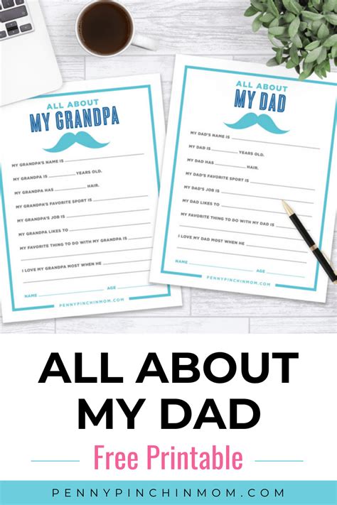 All About My Dad And Grandpa Printables In 2020 Dad Printable Dads