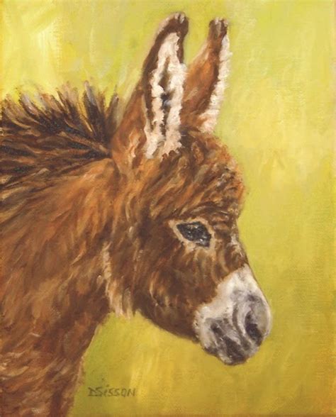 Daily Painting Projects Little Buddy Miniature Donkey Oil Painting Pet