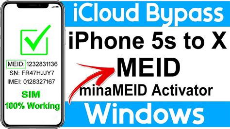Windows MEID ICloud Bypass With Network Mina MEID Activator V1 0