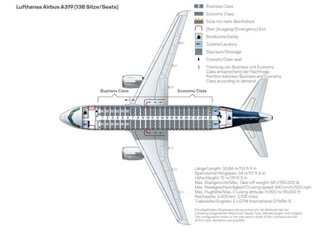 Aircraft A319 Seating Plan Самолет