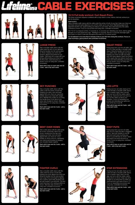 Great Cable Exercises From Lifeline Usa Fitness Wire Machine