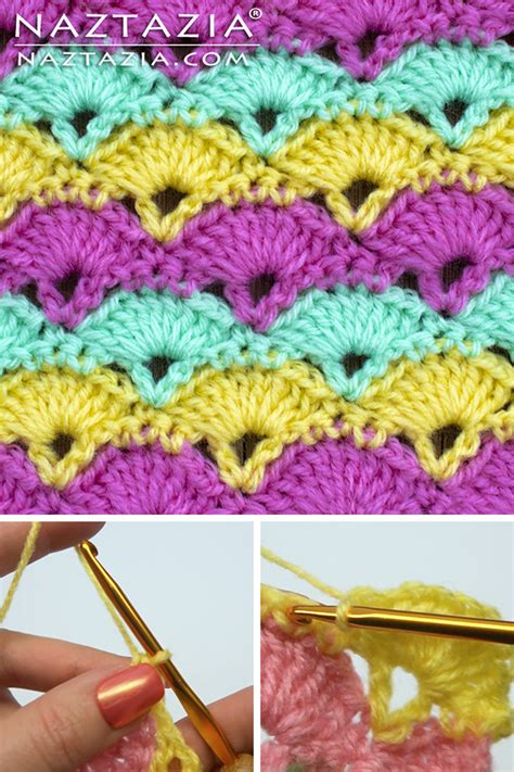 How To Crochet The Offset Shell Stitch Naztazia