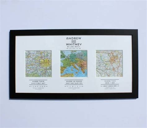 Personalised Map Wedding Art By Basil And Ford Personalized Map