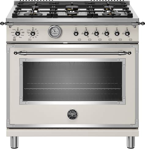 Bestbuy.com has been visited by 1m+ users in the past month Bertazzoni Heritage 36" Freestanding Gas Range Ivory ...