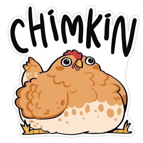 Chimkin Derpy Chicken Die Cut Sticker Etsy