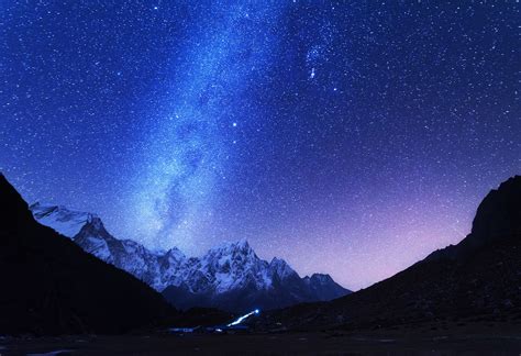 Milky Way And Mountains Night Landscape The Tanteam Real Estate Group