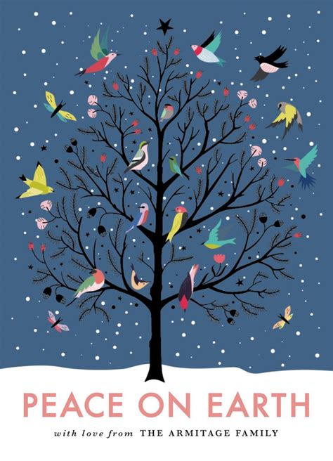 Peace On Earth Christmas Holiday Greeting By Eve Schultz Christmas