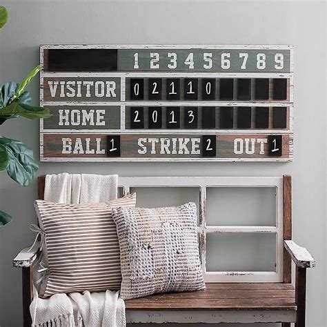 Vintage Ballpark Scoreboard Chalkboard Wall Plaque From Kirklands