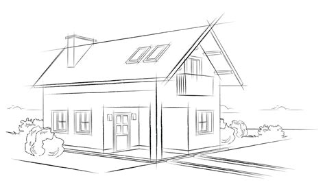 Realistic House Drawing Illustration 8132055 Vector Art At Vecteezy