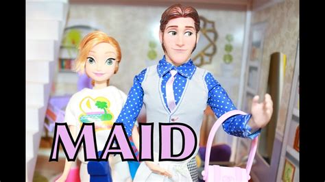 Frozen Anna And Kristoff Hire Hans Cleaning Maid With Cinderella Youtube