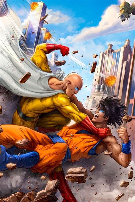 Saitama Vs Goku Wallpapers Wallpaper Cave