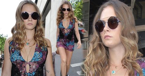Cara Delevingne Shows Off Her Catwalk Perfect Pins As She Struts Around