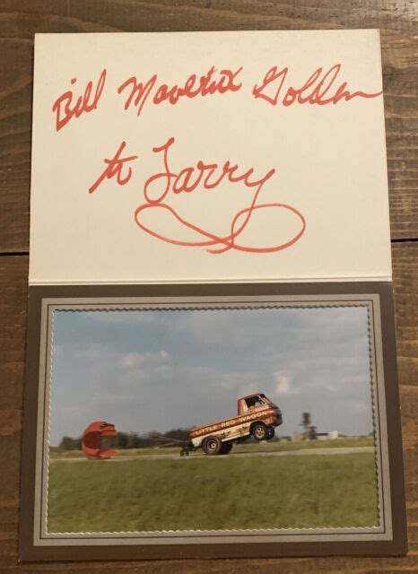 Vintage Signed 5x7 Photo Of Bill Maverick Golden Little Red Wagon