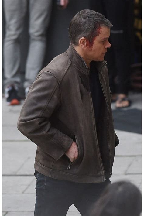 Jason Bourne Matt Damon Leather Jacket