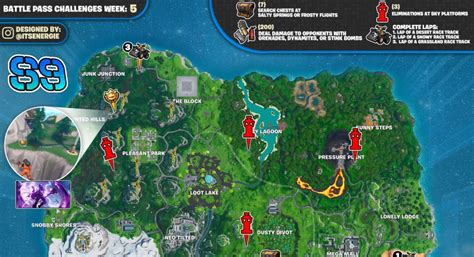 Fortnite Cheat Sheet Map For Season 9 Week 5 Challenges Fortnite Insider Images And Photos Finder