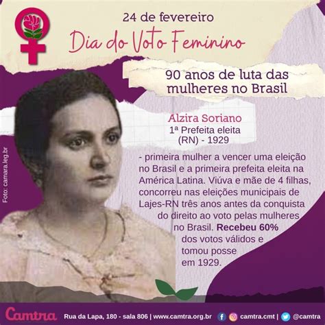 24 De Fevereiro Dia Da Conquista Do Voto Feminino No Brasil Camtra