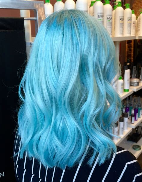 Baby Blue Hair A Trending Hair Color In 2023 Wall Mounted Bathroom