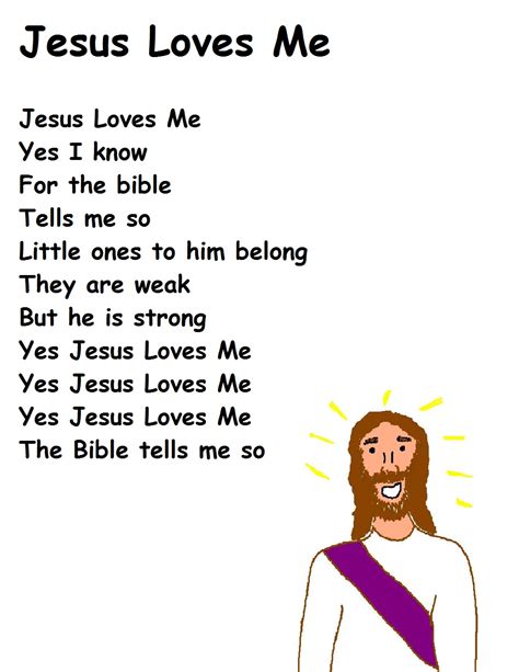 Text Of Song Jesus Loves Me Free Image Download