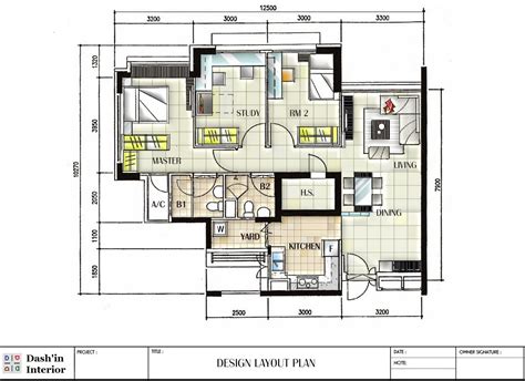Dashin Interior Hand Drawn Designs Floor Plan Layout