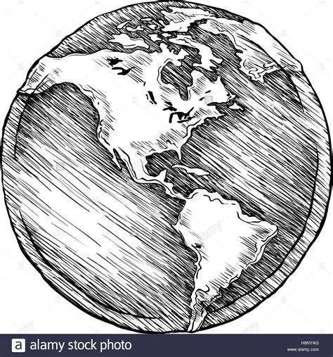 Line Drawing Of Globe At Getdrawings Free Download