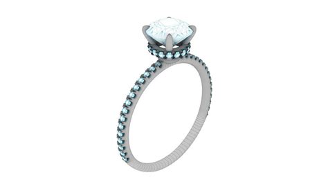Engagement Halo Ring 3d Model 3d Printable Cgtrader