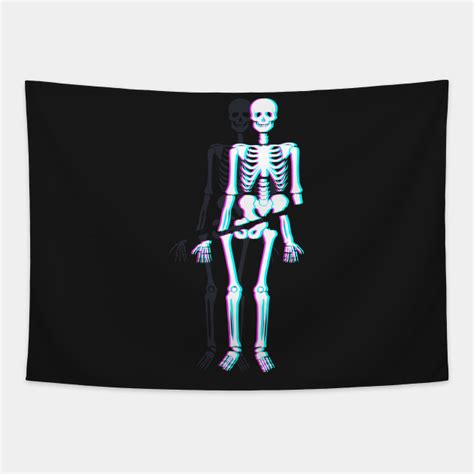 Spooky Skeleton Vaporwave Aesthetic Vaporwave Tapestry Teepublic