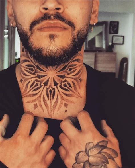 Neck And Throat Tattoos Men Back Of Neck Tattoo Men Front Neck Tattoo