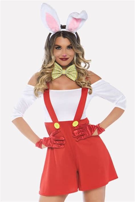 red white cosplay bunny costume in 2021 bunny halloween costume bunny costume rabbit costume